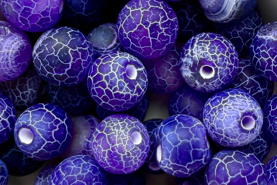 Purple Frost Achat Perlen