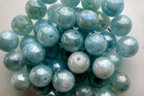 Aquamarinblaue Angelite Perlen