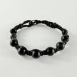 Geknüpftes Armband mit schwarzen Onyx-Perlen und Sanbella Makramee – Produktabbildung 7