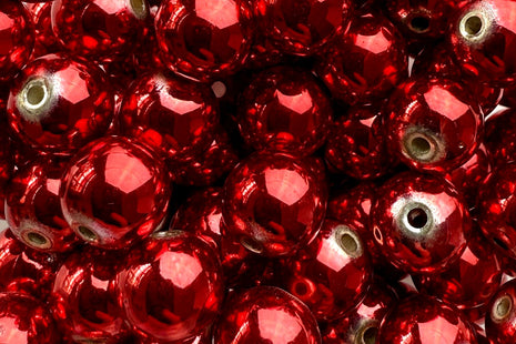 Rote, facettierte Hämatit-Perlen mit glänzendem Finish – perfekt für edle Schmuckdesigns