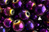 Hämatitperlen in kräftigem Violett mit facettiertem Glanz – ideal für stilvolle Schmuckdesigns