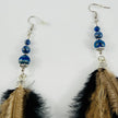 Lapislazuli Ohrhänger mit Feder – Produktabbildung 5