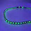 Ohrhänger und Choker Kette - UV-Fluoreszierendes Set – Earrings – mit Silber (Produktansicht)