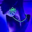 Ohrhänger und Choker Kette - UV-Fluoreszierendes Set – Produktabbildung 9