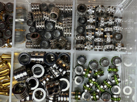 Spacer Metall geriffelt schwarz: Geriffelte Metallperle als Zwischenelement, markanter Schwarzton für extravagante Designs.