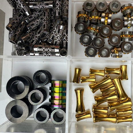 Spacer Metall Zylinder gold: Zylindrisches Zwischenelement aus Metall, edler Goldton für eleganten Schmuck.